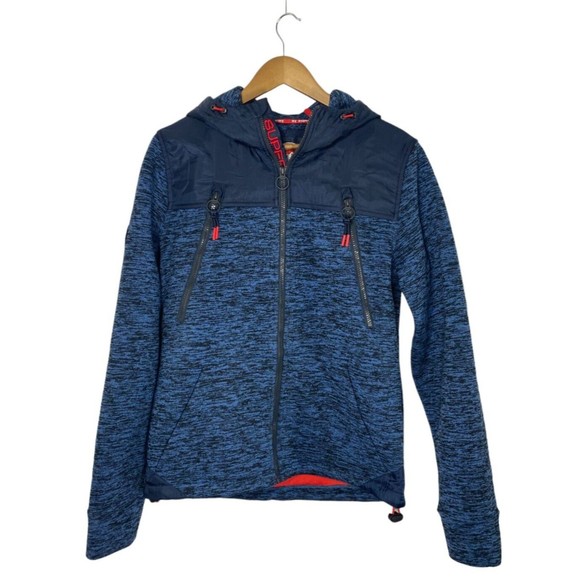 Superdry Men's Medium Blue Mountain Full Zip Hoodie Jacket